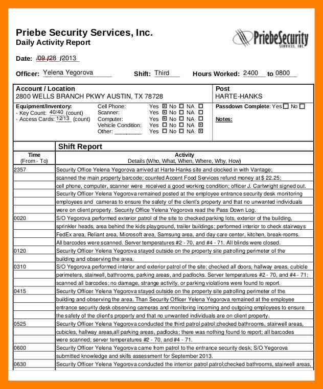 security daily activity report template Boat.jeremyeaton.co security daily activity report template Boat.jeremyeaton.co