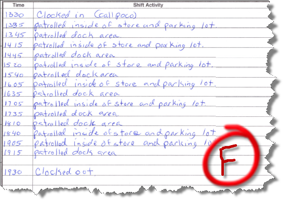 Daily Activity Report | SECURITY OFFICER TRAINING HQ   Part 2