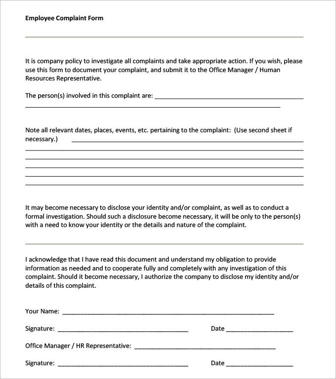 Sexual Harassment Complaint Form : Sample Forms Sexual Harassment Complaint Form : Sample Forms