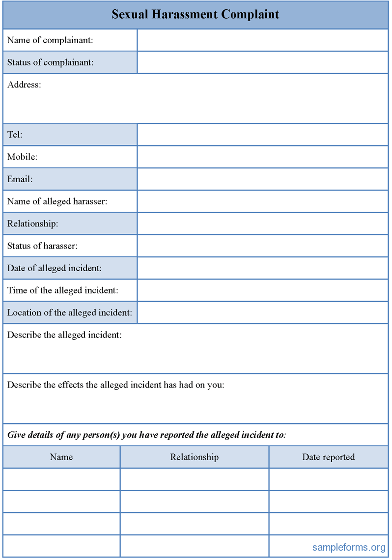 Official Complaint Form Templates for WORD | Formal Word Templates Official Complaint Form Templates for WORD | Formal Word Templates