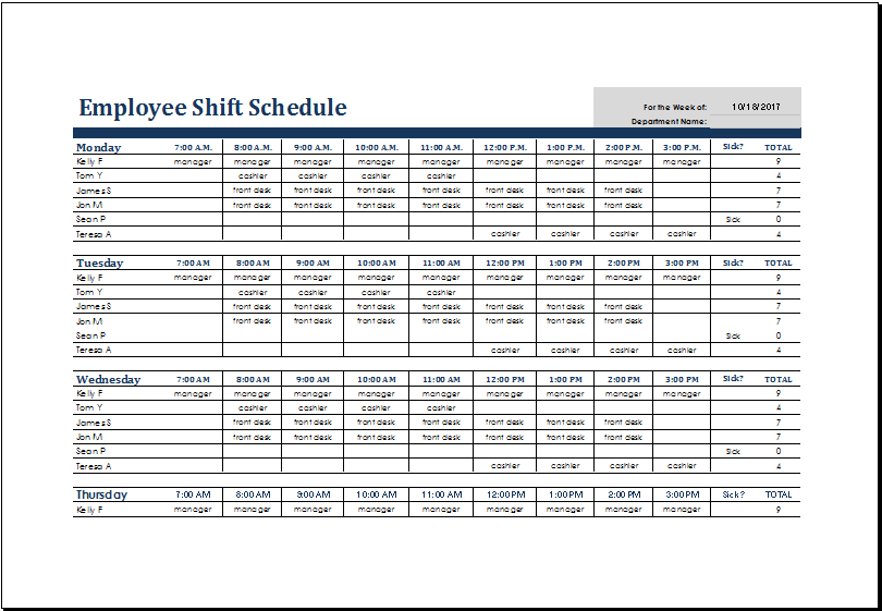 employee shift schedule Gecce.tackletarts.co employee shift schedule Gecce.tackletarts.co