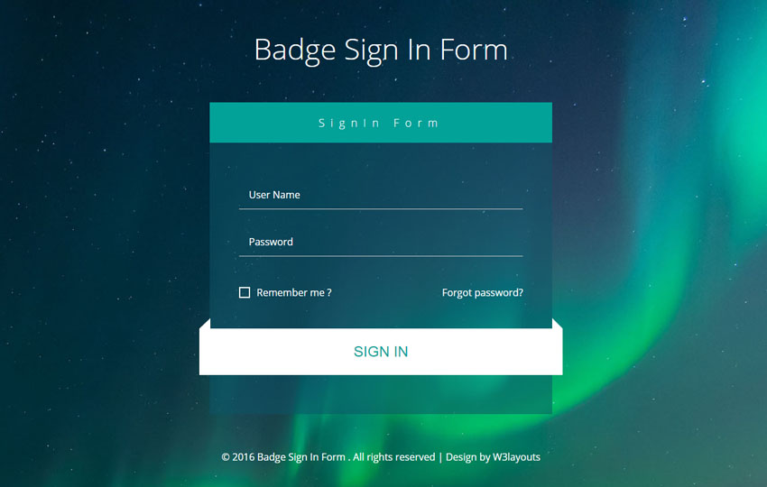Badge Sign In Form Flat Responsive Widget Template Badge Sign In Form Flat Responsive Widget Template