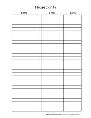 Printable Sign In Sheet | Visitor, Class, and Meeting Sign In Sheets Printable Sign In Sheet | Visitor, Class, and Meeting Sign In Sheets