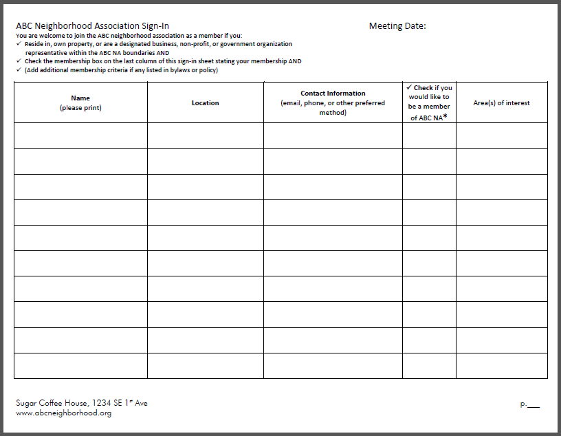 Printable Sign In Sheet | Visitor, Class, and Meeting Sign In Sheets Printable Sign In Sheet | Visitor, Class, and Meeting Sign In Sheets