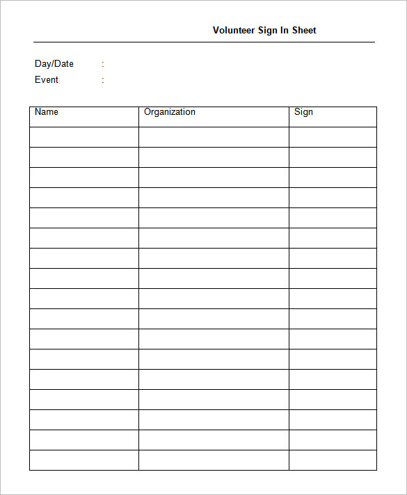 75+ Sign In Sheet Templates DOC, PDF | Free & Premium Templates 75+ Sign In Sheet Templates DOC, PDF | Free & Premium Templates