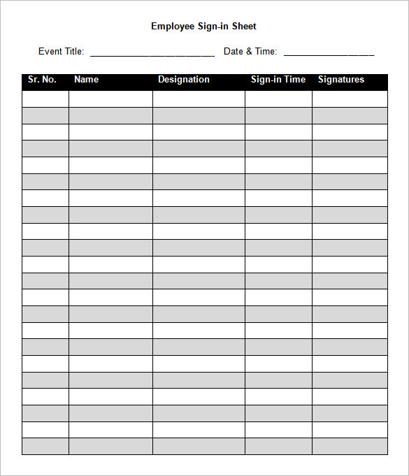 Printable Sign In Sheet | Visitor, Class, and Meeting Sign In Sheets Printable Sign In Sheet | Visitor, Class, and Meeting Sign In Sheets