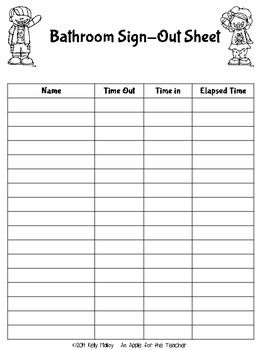 FREE Bathroom Passes And Sign Out Sheet | Secondary Education for FREE Bathroom Passes And Sign Out Sheet | Secondary Education for