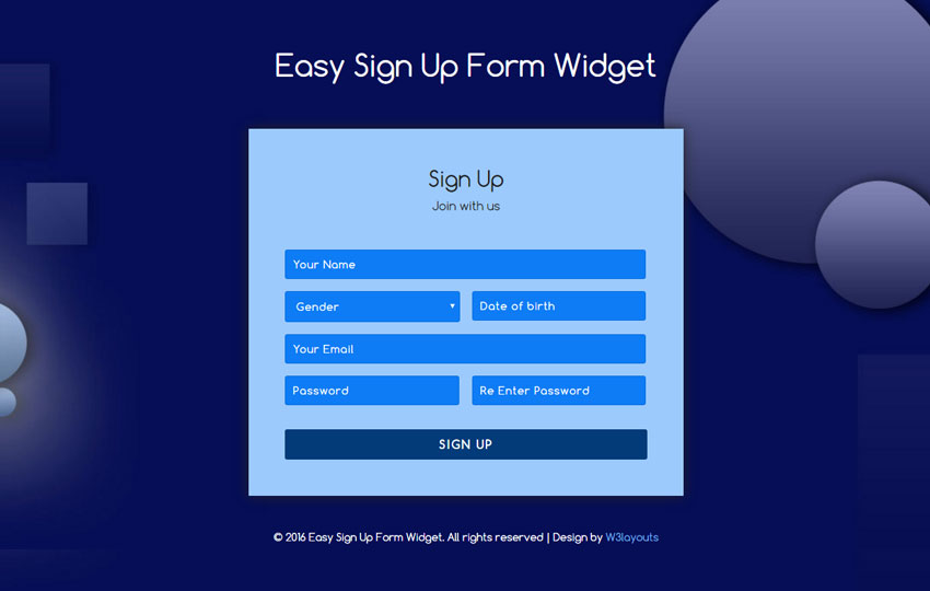 Easy Sign Up Form Widget Flat Responsive Widget Template Easy Sign Up Form Widget Flat Responsive Widget Template