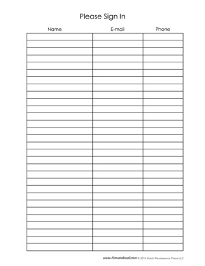 blank sign up sheet template blank sign up sheet template
