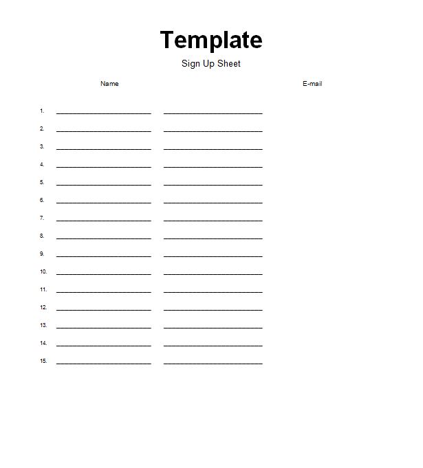 Sign Up Sheets Potluck Sign Up Sheet Sign Up Sheets Potluck Sign Up Sheet