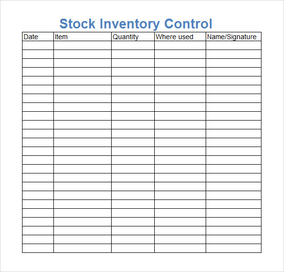 17+ Stock Inventory Control Templates PDF, DOC | Free & Premium 17+ Stock Inventory Control Templates PDF, DOC | Free & Premium