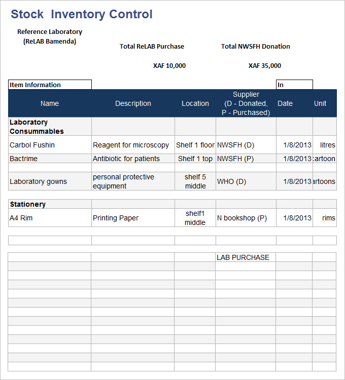 Free Excel Inventory Templates Free Excel Inventory Templates