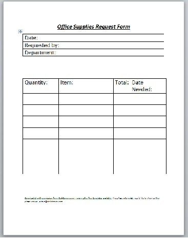 Supply Request Form Hasnydes.us Supply Request Form Hasnydes.us