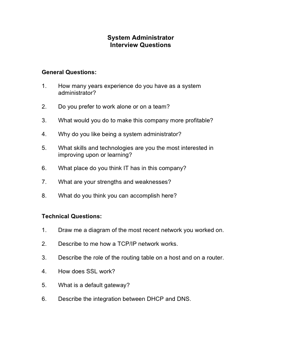 system admin interview questions Boat.jeremyeaton.co system admin interview questions Boat.jeremyeaton.co