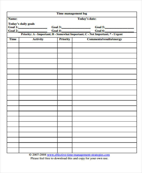 11+ Time Log Templates PDF, Word, Excel | Free & Premium Templates 11+ Time Log Templates PDF, Word, Excel | Free & Premium Templates