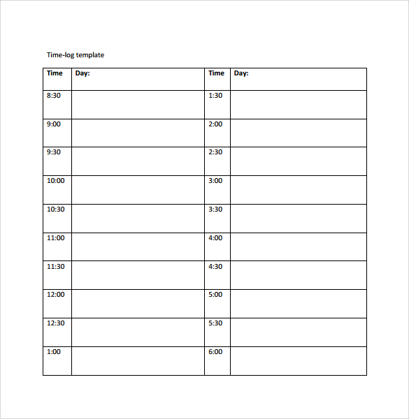 11+ Time Log Templates – PDF, Word | Sample Templates 11+ Time Log Templates – PDF, Word | Sample Templates