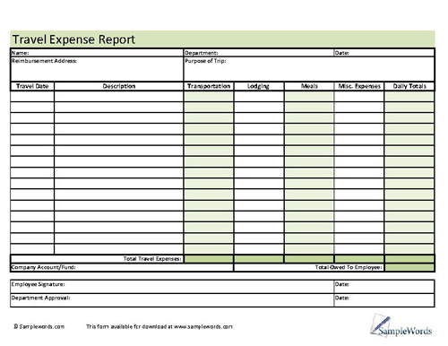 11+ Travel Expense Report Templates – Free Word, Excel, PDF 11+ Travel Expense Report Templates – Free Word, Excel, PDF