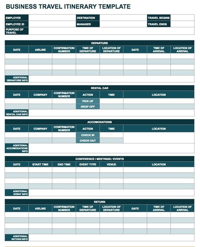 Travel Itinerary Template Google Docs | Best Business Template Travel Itinerary Template Google Docs | Best Business Template