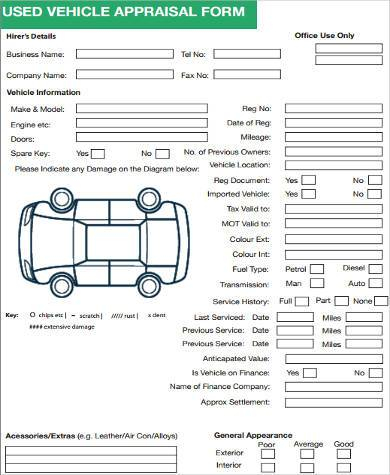 Sample Auto Appraisal Forms 7 Free Documents In Word Pdf in Sample Auto Appraisal Forms 7 Free Documents In Word Pdf in