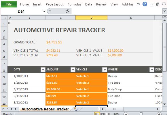 Vehicle Maintenance Log Template for Excel® (Monthly) Dotxes Vehicle Maintenance Log Template for Excel® (Monthly) Dotxes