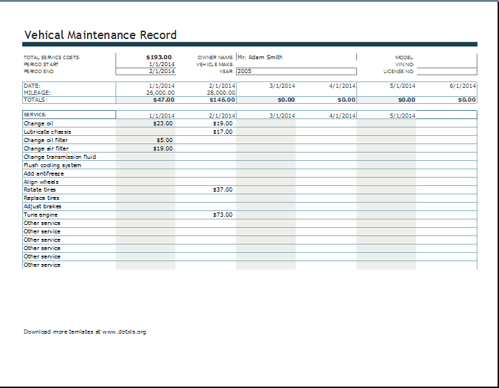 Vehicle Maintenance Log 7+ Free PDF, Excel Documents Download Vehicle Maintenance Log 7+ Free PDF, Excel Documents Download