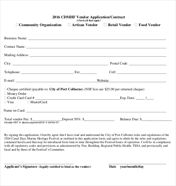 9+ Sample Vendor Registration Forms | Sample Templates 9+ Sample Vendor Registration Forms | Sample Templates
