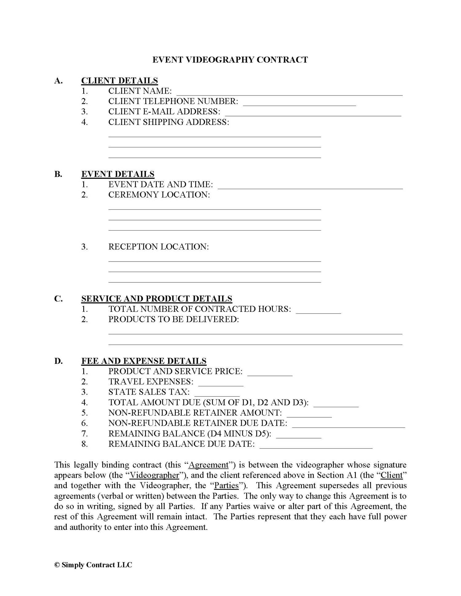 Video Clip License Agreement Template & Sample Form | Biztree.com Video Clip License Agreement Template & Sample Form | Biztree.com
