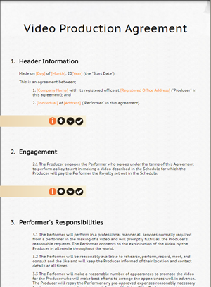 Video Production Agreement from LawBite Video Production Agreement from LawBite