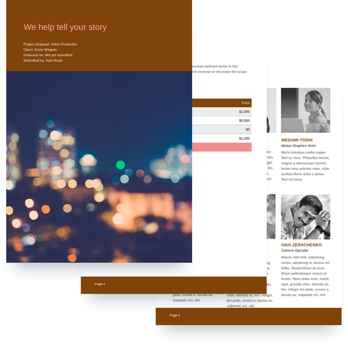 Video Proposal Template Free Sample Video Proposal Template Free Sample
