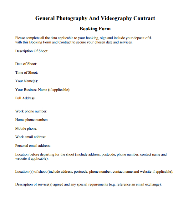 9 Videography Contract Templates to Download for Free | Sample 9 Videography Contract Templates to Download for Free | Sample