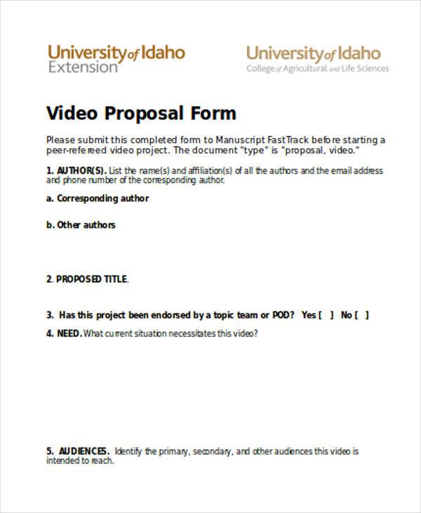 Video Production Proposal Template Video Production Proposal Template
