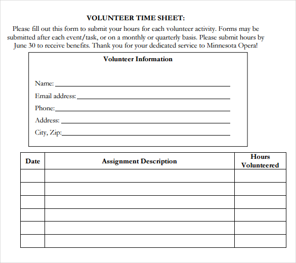 volunteer hours form template 18 volunteer timesheet templates volunteer hours form template 18 volunteer timesheet templates