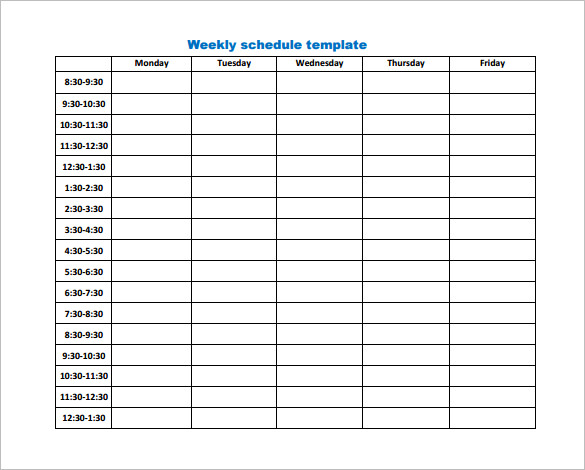 blank weekly work schedule Gecce.tackletarts.co blank weekly work schedule Gecce.tackletarts.co