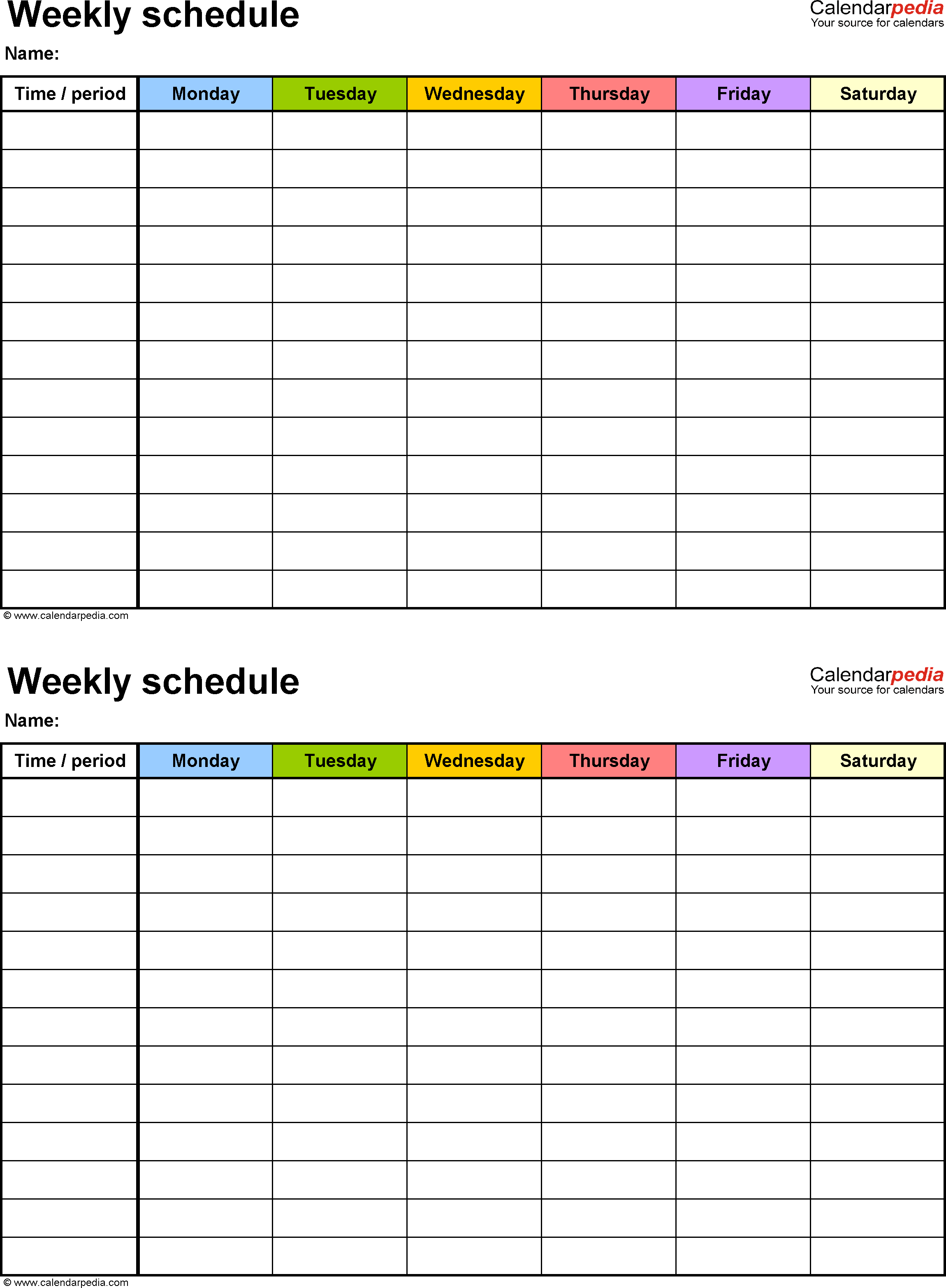 Schedule PDF files ideal for Printing Schedule PDF files ideal for Printing