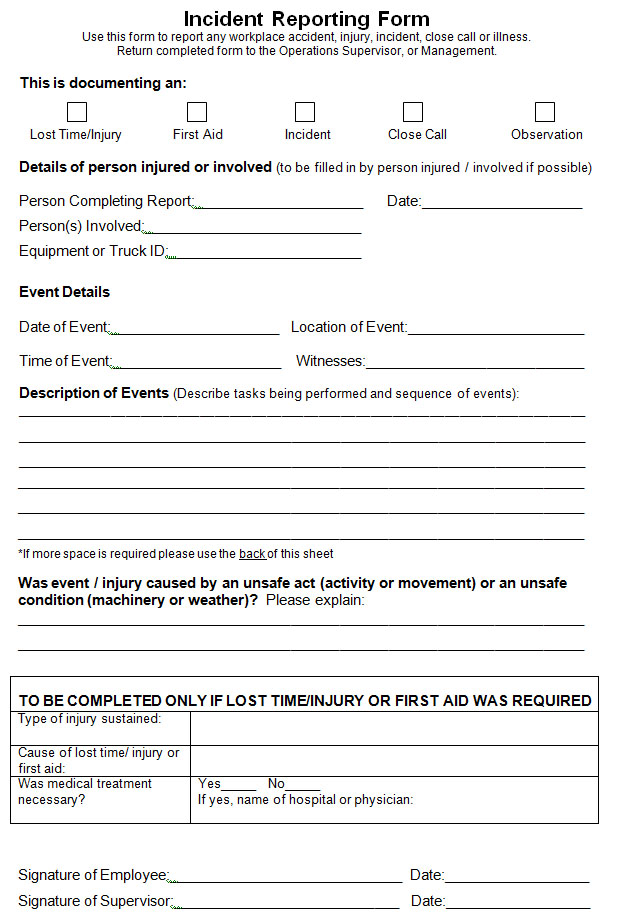 work incident report template word Gecce.tackletarts.co work incident report template word Gecce.tackletarts.co