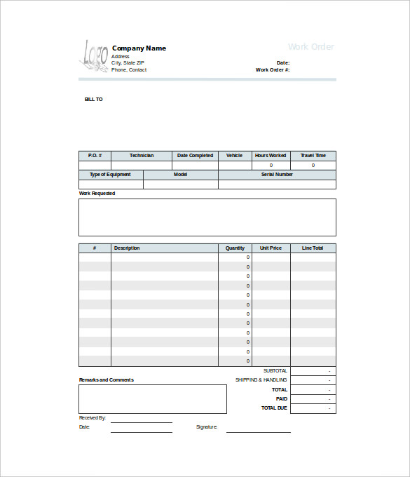 free work order templates Boat.jeremyeaton.co free work order templates Boat.jeremyeaton.co