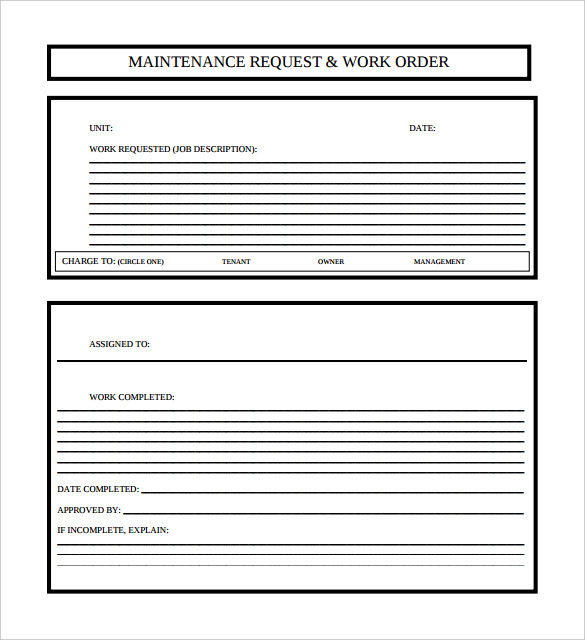 Work Order Template 23+ Free Word, Excel, PDF Document Download Work Order Template 23+ Free Word, Excel, PDF Document Download