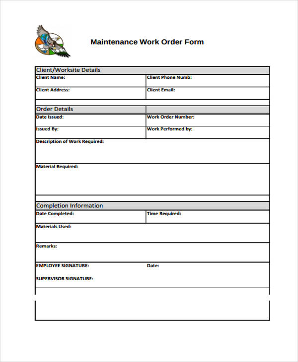 work order form template pdf work order templates 9 free pdf work order form template pdf work order templates 9 free pdf