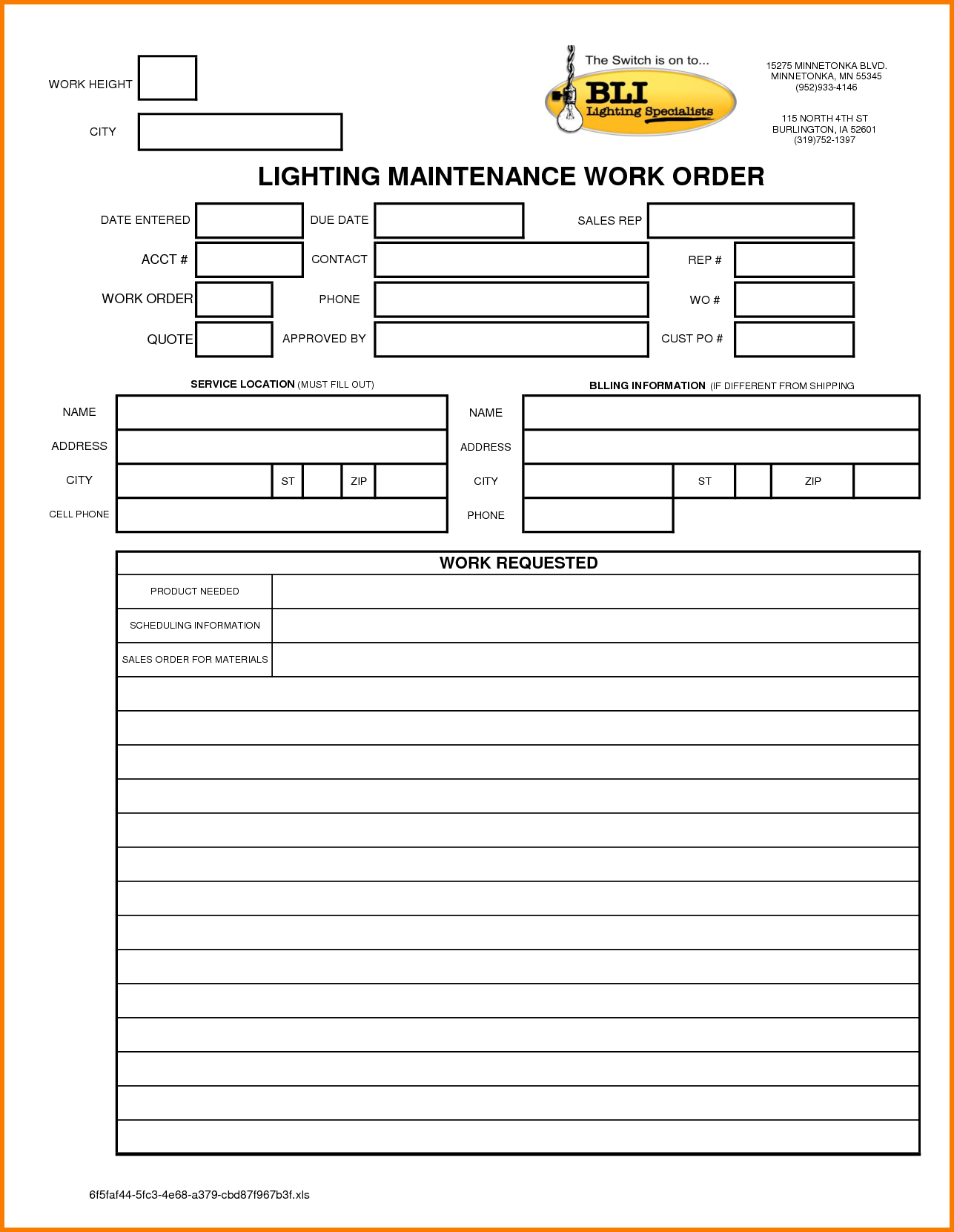 Work Order Template 23+ Free Word, Excel, PDF Document Download Work Order Template 23+ Free Word, Excel, PDF Document Download