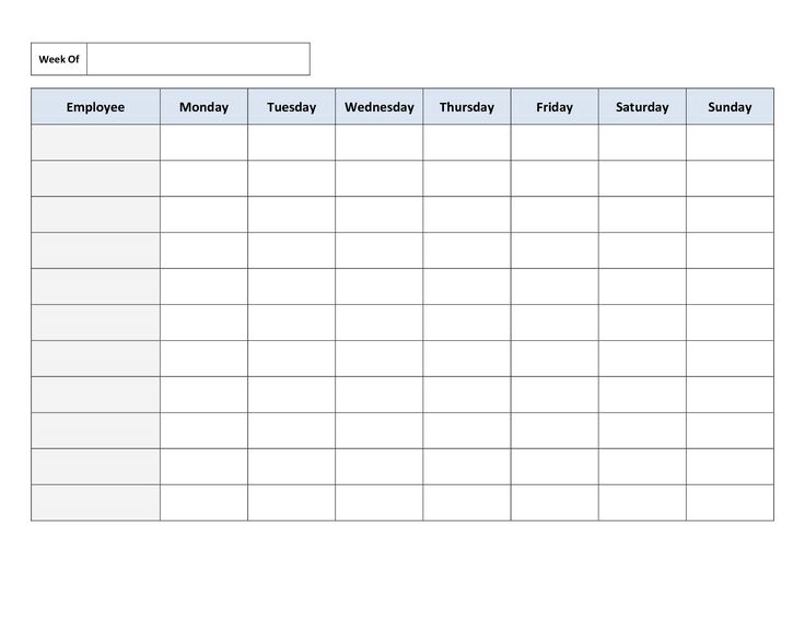 Free Work Schedule Templates for Word and Excel Free Work Schedule Templates for Word and Excel