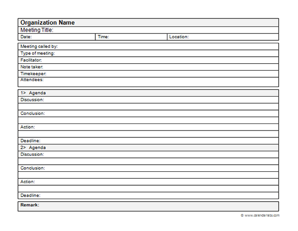 Business Meeting Minutes Template Free Printable Templates Business Meeting Minutes Template Free Printable Templates