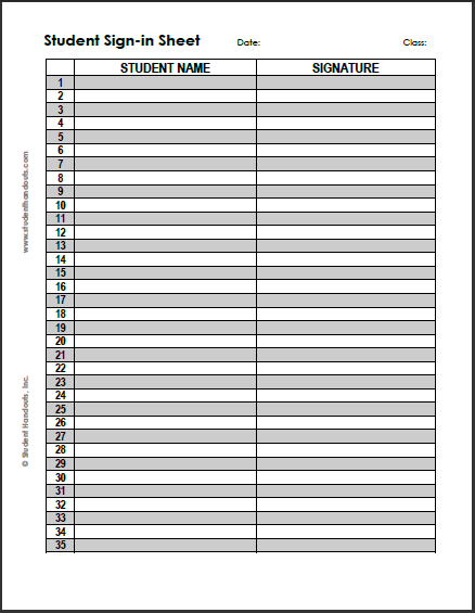Printable Sign In Sheet | Visitor, Class, and Meeting Sign In Sheets Printable Sign In Sheet | Visitor, Class, and Meeting Sign In Sheets