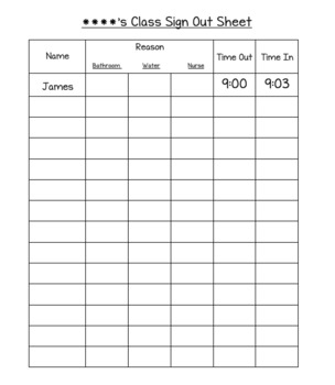 Printable Sign In Sheet | Visitor, Class, and Meeting Sign In Sheets Printable Sign In Sheet | Visitor, Class, and Meeting Sign In Sheets