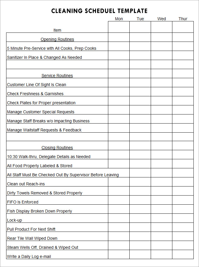 cleaning list template free Kleo.beachfix.co cleaning list template free Kleo.beachfix.co