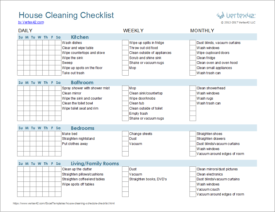 Cleaning Schedule Template Printable House Cleaning Checklist Cleaning Schedule Template Printable House Cleaning Checklist