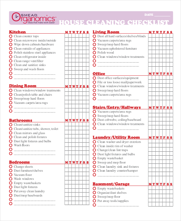 cleaning list template Kleo.beachfix.co cleaning list template Kleo.beachfix.co