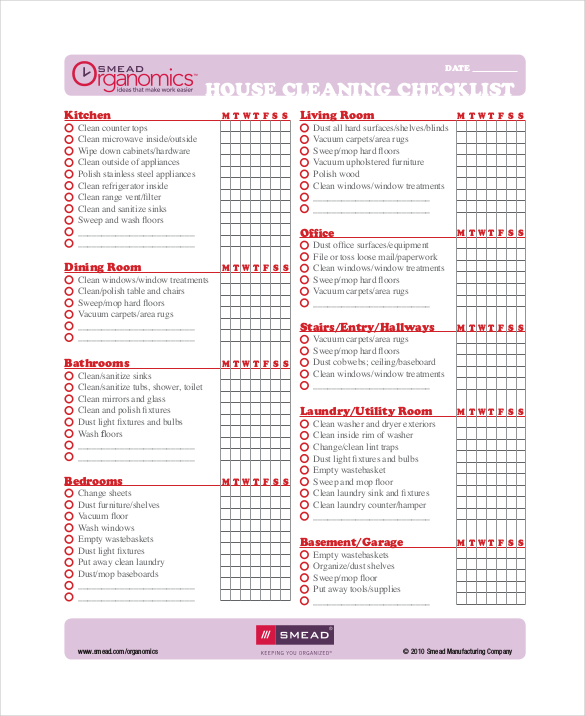 cleaning list template Kleo.beachfix.co cleaning list template Kleo.beachfix.co
