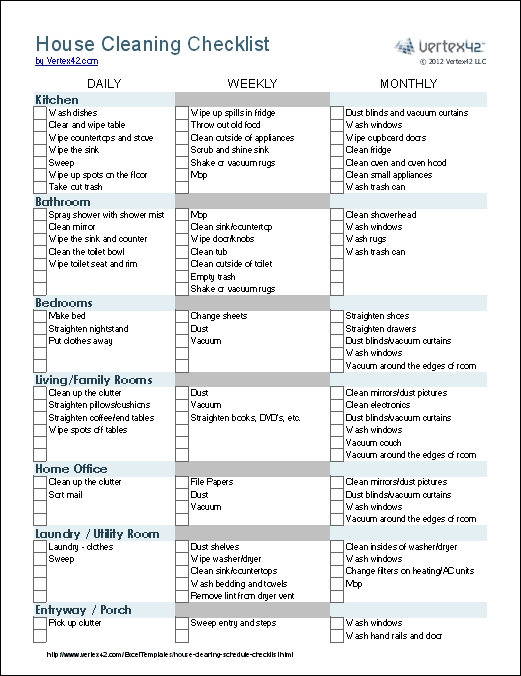 Cleaning Schedule Template Printable House Cleaning Checklist Cleaning Schedule Template Printable House Cleaning Checklist