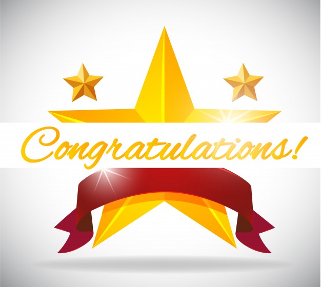 Card template for congratulation with stars background Vector Card template for congratulation with stars background Vector