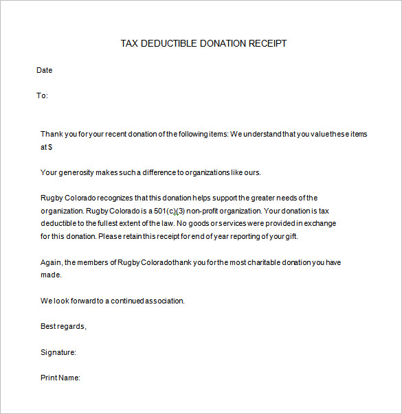 Download 501c3 Donation Receipt Letter for Tax Purposes | PDF Download 501c3 Donation Receipt Letter for Tax Purposes | PDF